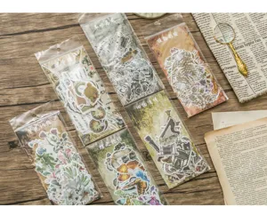Σετ αυτοκόλλητων Washi vintage για ημερολόγιο scrapbooking DIY διακόσμηση τέχνης.