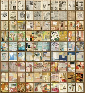 Vintage scrapbooking paper pack aesthetic journaling collage supplies newspaper design