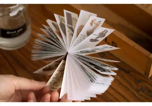 Vintage σετ υλικών από χαρτί θείου για DIY ημερολόγιο, ρετρό βοτανικό σχέδιο.