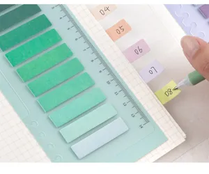 Ästhetische lose Blätter Haftnotizen und Lineal Set, frische Pastellfarben für kreatives Journaling.