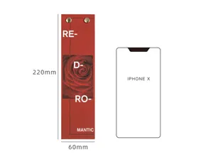 Carta materiale per album di adesivi con rosa, 220x60mm ideale per decorazione diario.