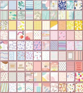 Retro decorative background paper for journaling and scrapbooking cute stationery set