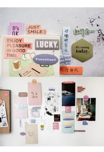 Σετ διακοσμητικά αυτοκόλλητα στυλ ins για scrapbooking ημερολόγιο χαριτωμένη γραφική ύλη.