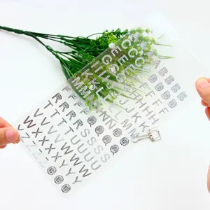 Silver glitter alphabet stickers, self-adhesive letter stickers for DIY journaling crafts.