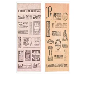 Hojas de pegatinas Washi efímeras francesas vintage diario scrapbooking bricolage decoración