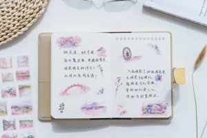 Cute cherry blossom decorative stickers for diary scrapbooking and journaling use detail.