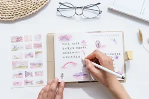 Cherry blossom decorative stickers for journal diary and photo album crafting. 6 sheets included.