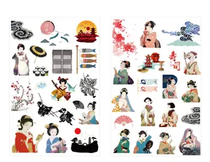 Pegatinas washi de estilo japones decorativas diario agenda DIY scrapbooking hojas