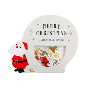 Papier Weihnachtsaufkleber Pack Flake Seal Weihnachtsmann Schneemann Muster Für Scrapbooking Tagebuch Planer DIY Journal Schreibwaren