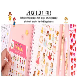 cute korean stationery transparent stickers for sweet journal diary decoration