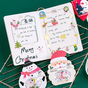 Weihnachten Aufkleber Set DIY Tagebuch Planer Deko Weihnachtsmann Schneemann 40Stk.