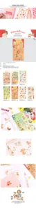 Close-up of retro doll stickers featuring cute animal illustrations and journaling scenes for decor.