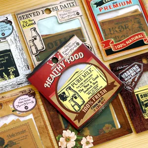 Pack d'autocollants decoratifs creatifs vintage style retro pour scrapbooking