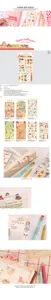 Detail view of cute doll transparent planner stickers showing pastel journaling decorations and specs.