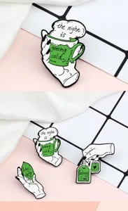 Kreative Tee-Kultur Legierung Emaille Brosche Detail, einzigartiges Hand Design Anstecker.