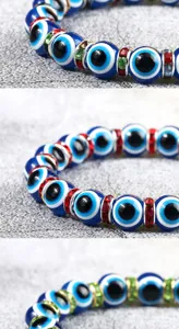 Boze oog kristalen armband 10mm elastische kralen strass yoga sieraden detailweergave