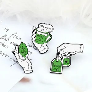 Kreative Tee Kultur Emaille Anstecknadel Set Legierung Brosche Abzeichen Schmuck Neu