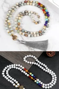 Multi-layer beaded bracelet featuring tree of life pendant and colorful chakra stones for daily wear.