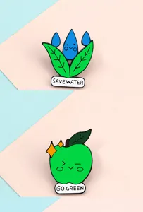 Pins en émail métallique respectueux de l'environnement charms pour chaussures mignons