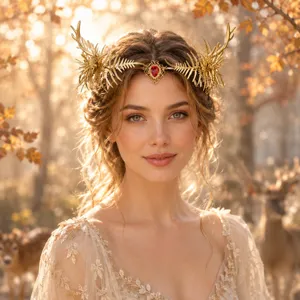 Couronne de cheveux en cristal de forêt faite à la main, diadème de fée pour photo.