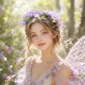 Forest style antler flower headband fairy Christmas holiday hair accessory prom elf headwear