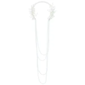 Cerchietto sposa con perle e nappe elegante copricapo nuziale multi strato perle accessori