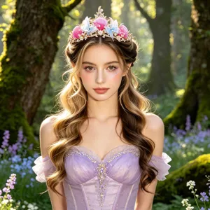 Ocean style crown princess tiara with pink shells and blue butterflies for bridal wedding dress.