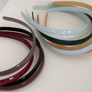 Korean Style Jelly Plastic Headband With Teeth Non-Slip Solid Color Hair Hoop Daily Hair Accessories For Women And Kids