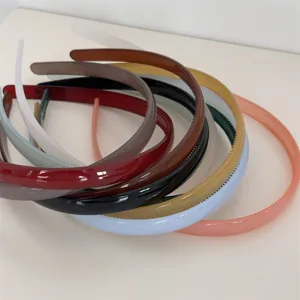 Colorful jelly plastic hair hoops set with fine teeth, cute basic daily hair accessories for kids.