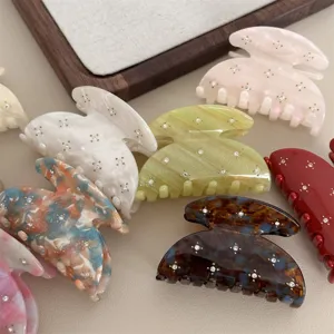 Candy color Korean acetate hair claw clip, medium retro simple cute colorful hair accessories