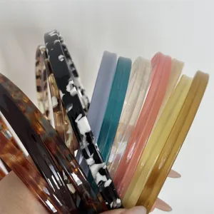 Korean Style Acetate Hair Hoop Non Slip Wide Brim Headband With Teeth Daily Hair Accessories For Women
