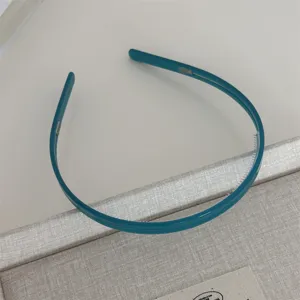 Dark teal thin hair hoop with teeth non slip hair band daily elegant hair accessories detail
