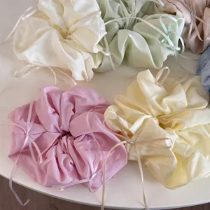 Détails de l'élastique à cheveux ruban style ballet doux, attache cheveux nœud en tissu pour filles.