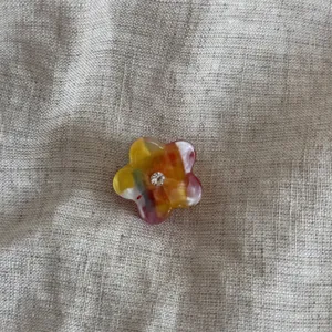 Mini molletta per capelli a fiore con strass di cristallo colore gelatina accessorio donna