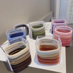 Seamless Hair Ties Gradient Color Towel Rings Elastic Hair Ropes For Women Girls Daily Hair Styling Accessories