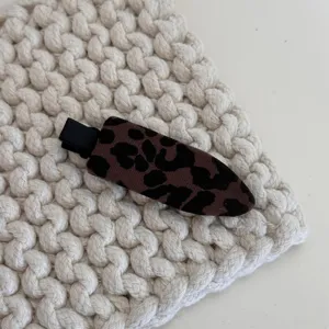 Pince cheveux tissu imprimé léopard coréen style doux clip bec de canard pour coiffure quotidienne