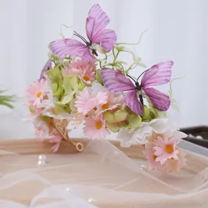 Butterfly floral crown hair band Baroque headdress for women wedding photoshoot party accessories