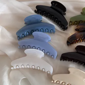 Jelly hair claw clip set, elegant translucent design, secure hold for daily styling.