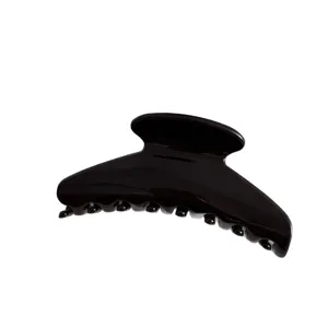 Elegant black acrylic hair claw clip for daily thick hair styling minimalist shiny design