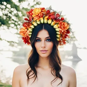 Serre-tête Fleurs Artificielles Fait Main Avec Papillon 3D Accessoires de Cheveux de Mariage de Luxe Coiffe de Fête pour Femme Bijoux