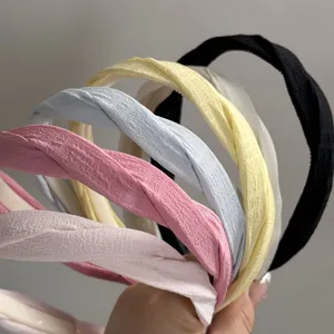 Multicolor gedraaide stoffen haarbandset, stijlvol ontwerp voor dagelijks gebruik.