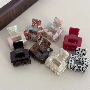 Minimalist Acetate Hair Claw Small Square Hair Clip Cute Bangs Hairpin Hair Accessories For Women Daily Styling