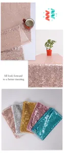 Camino de mesa con lentejuelas brillantes para decoración de bodas fiesta brillante