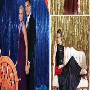 Thickened tinsel curtain backdrop for festival party wedding stage decoration 360x240cm