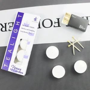 Velas de té ecológicas y sin humo para calentadores de té y aromaterapia, duración 3h.