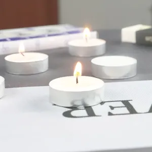 Velitas de té perfumadas en taza de aluminio, cera de té sin humo para decoración y fiestas.