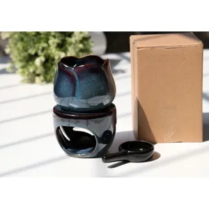 Ceramic Essential Oil Burner Tulip Candle Aroma Lamp Diffuser for Home Bedroom Decor Use