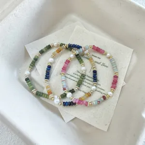 Braccialetto di Perle da Abaco Dolce E Fresco Nuovo Stile Cinese Per Donna Pietra Naturale Perla d'Acqua Dolce Bracciale Bijoux