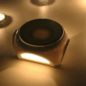 Lampe Bougie Parfumee en Ceramique Bruleur d'Huile Essentielle Spa Deco Veilleuse