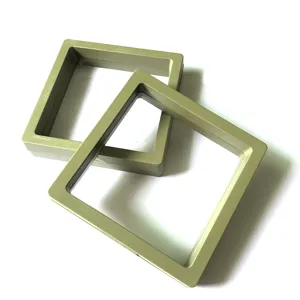 Boîte de présentation flottante pour bijoux en film PE carré étui transparent.
